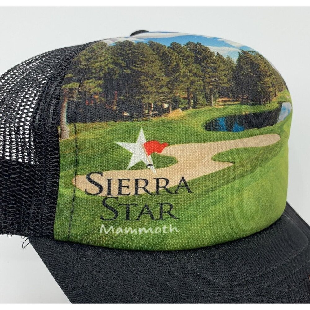 Sierra Star Golf Course Mammoth CA Cap Grahic Art Mesh Adjustable Trucker 7392